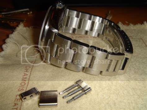 rolex sea dweller removing back|rolex oyster bracelet fixed link.